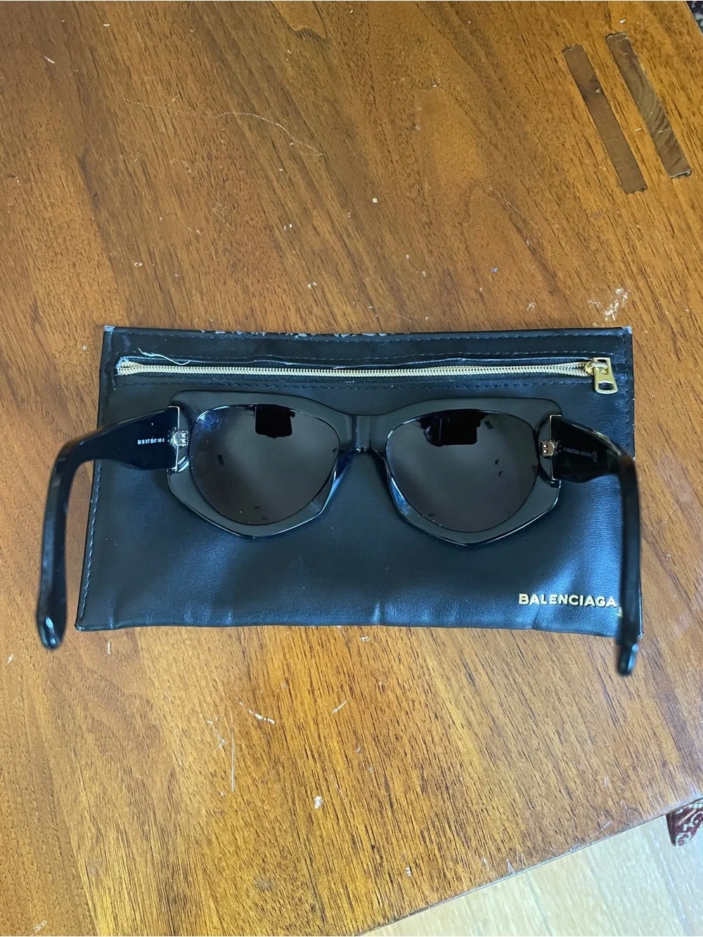 Balenciaga BA 0018 01T Black Polished Sunglasses